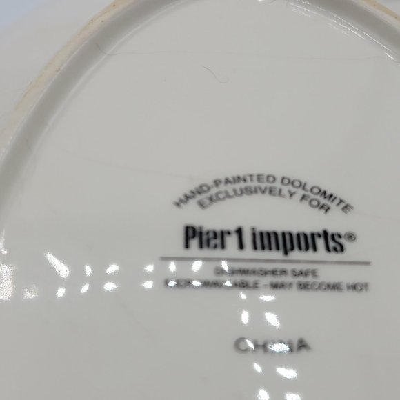 2 Pier 1 Imports Holiday Easter Egg Candy Plate Dish Pastel Colors Daisy 9" Wi - Picture 7 of 9